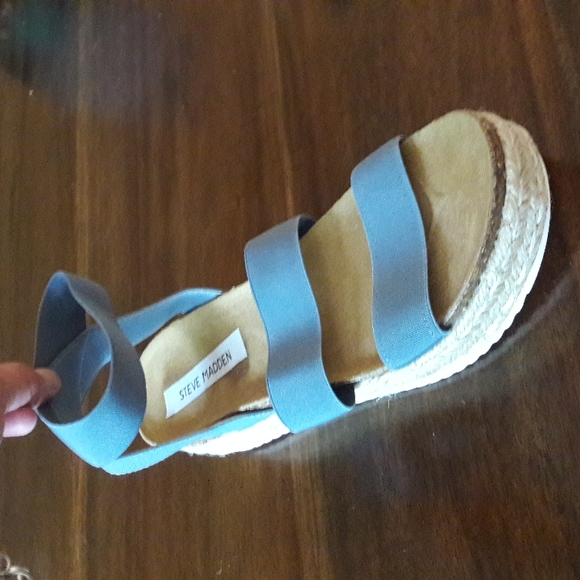 Steve Madden Blue Kimmie Espradrille Sandal Size 8 NWOT - Picture 2 of 7